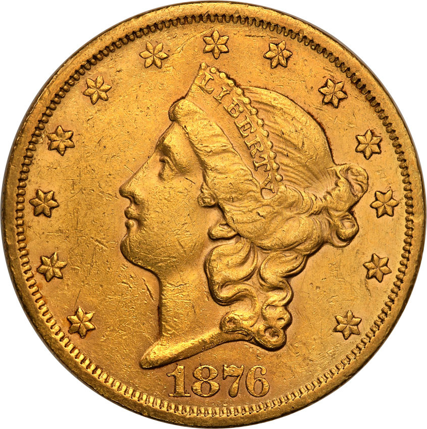 USA 20 dolarów 1876 S San Francisco st.1-/2+